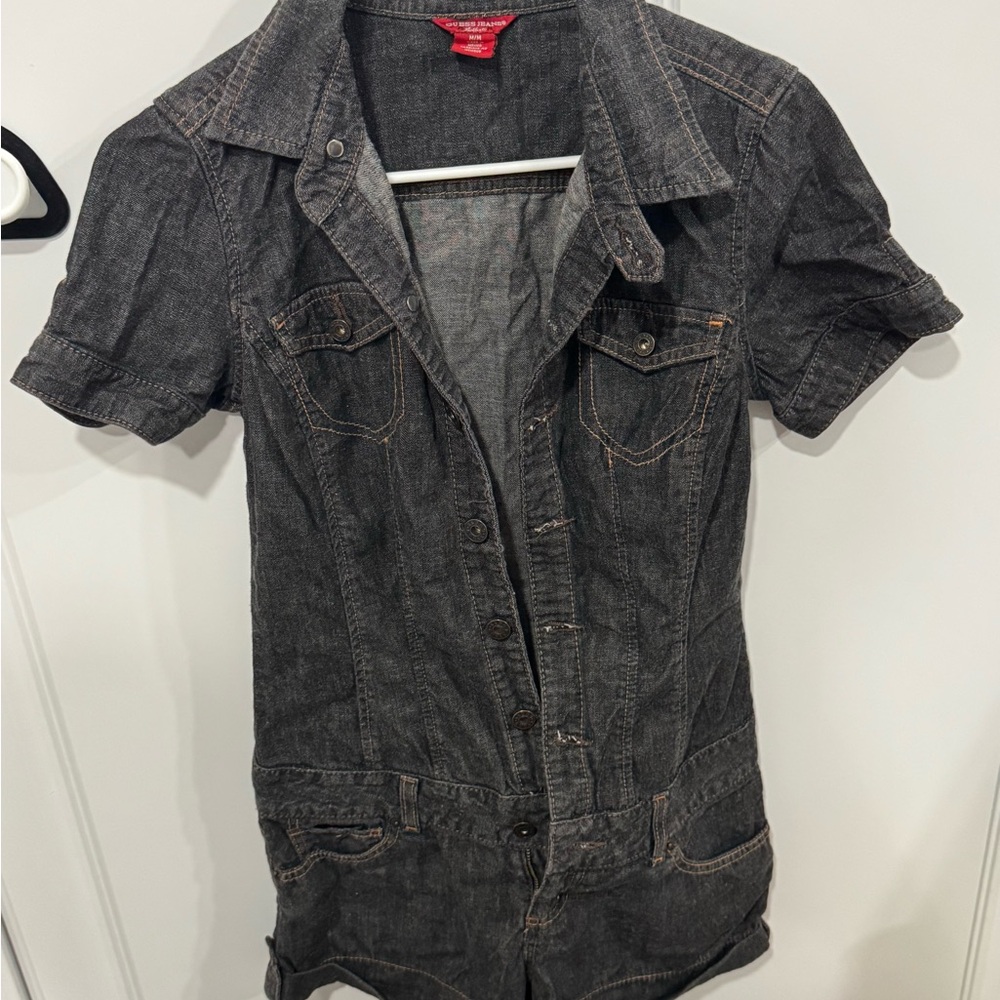 Black Denim romper